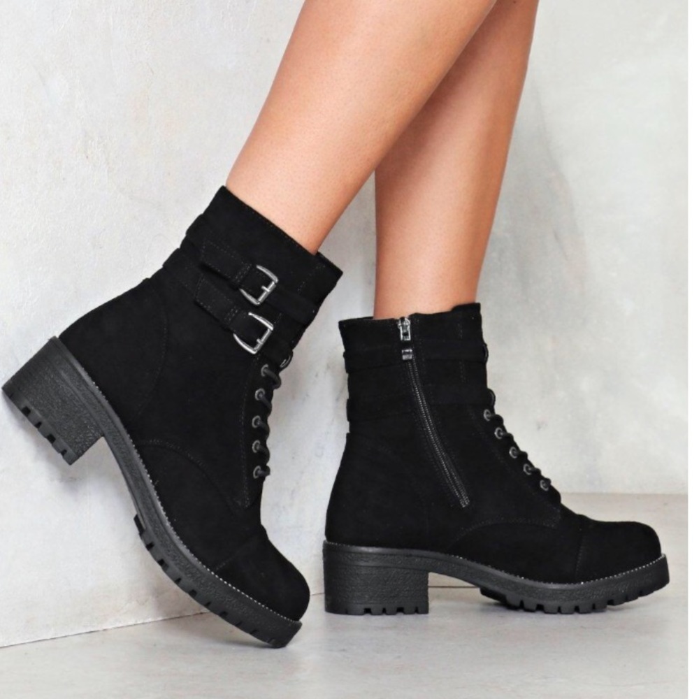 Nasty Gal Vegan Suede Boots